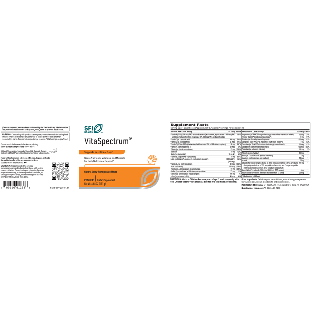 Product image for VitaSpectrum® Powder (Berry-Pomegranate).
