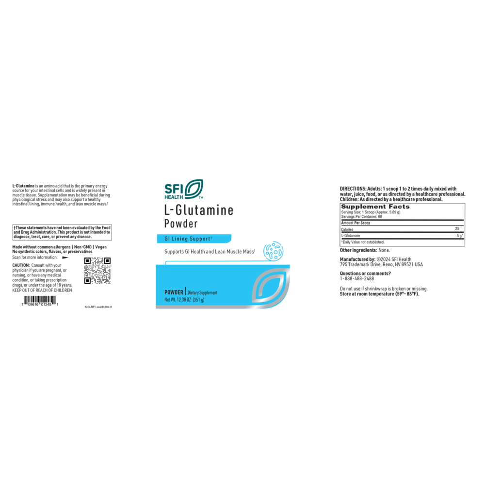 Product image for L-Glutamine Powder.