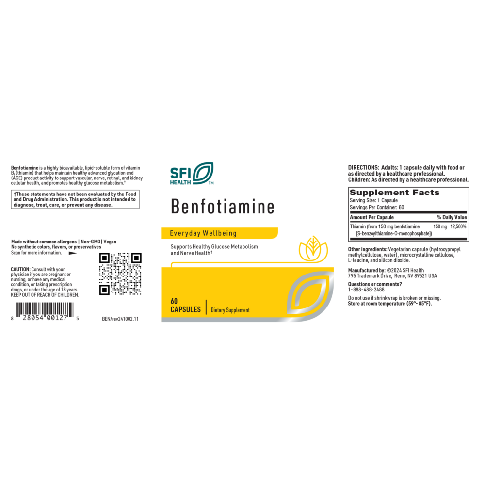 Product image for Benfotiamine.
