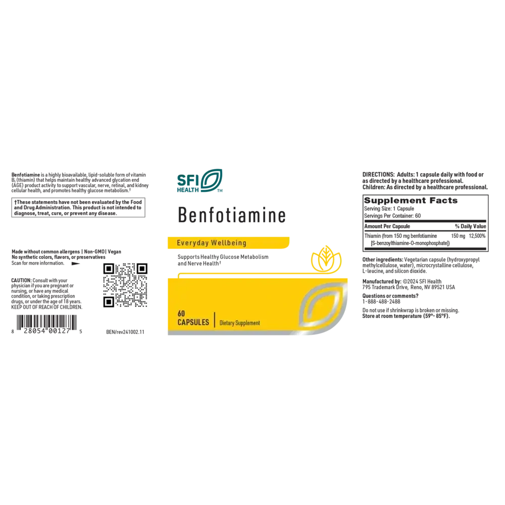 Product image for Benfotiamine.