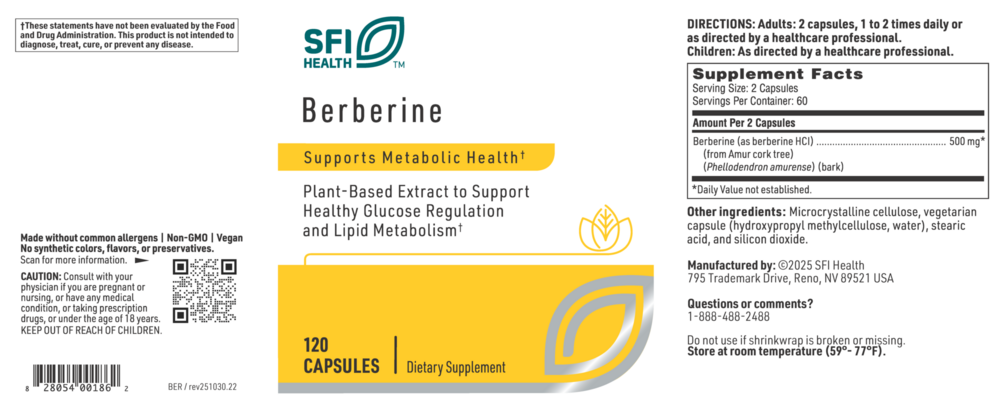 Product image for Berberine.
