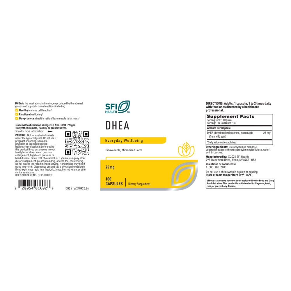 Product image for DHEA 25mg.