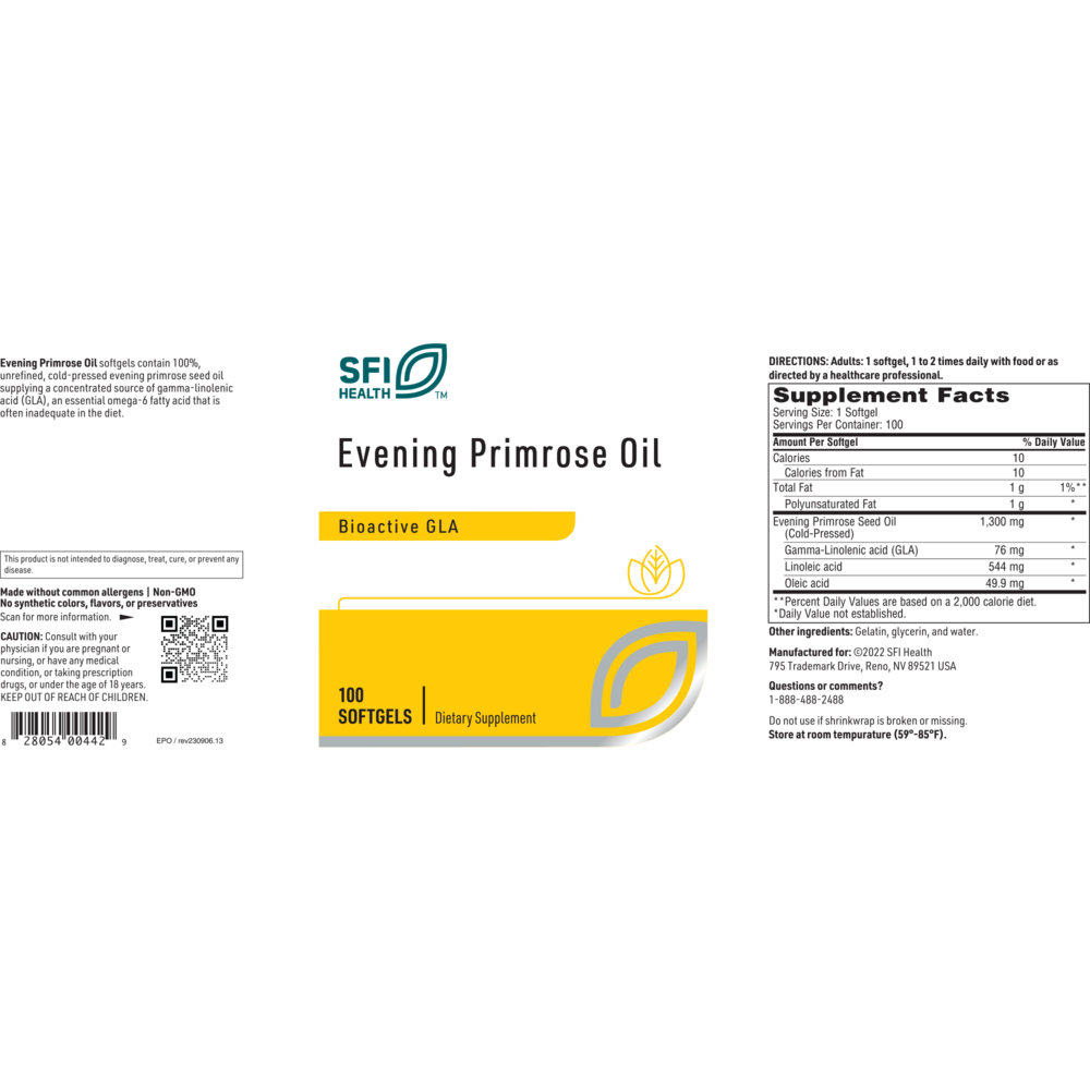 Product image for Evening Primrose Oil.
