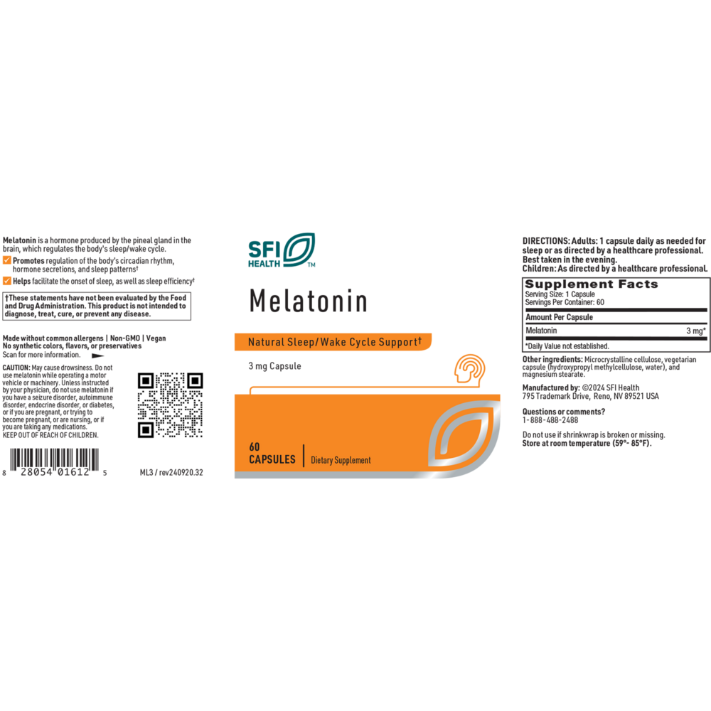 Product image for Melatonin (3 mg).