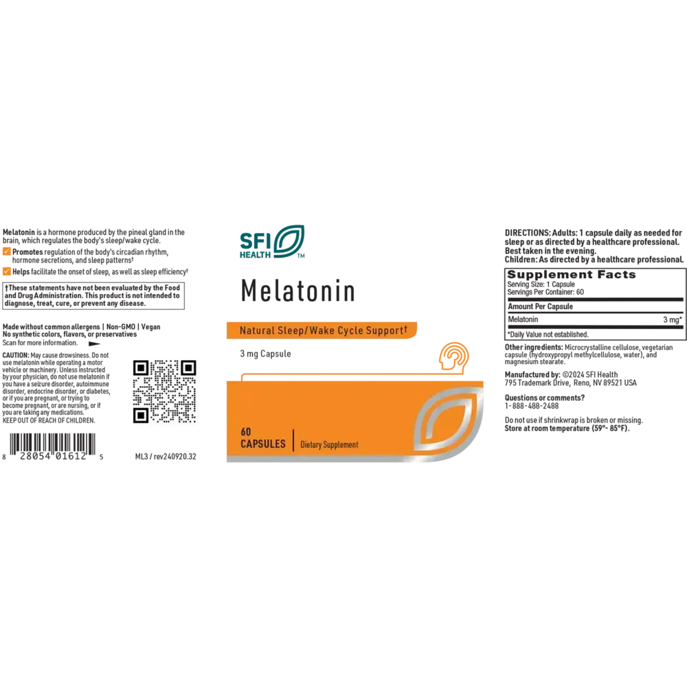 Product image for Melatonin (3 mg).