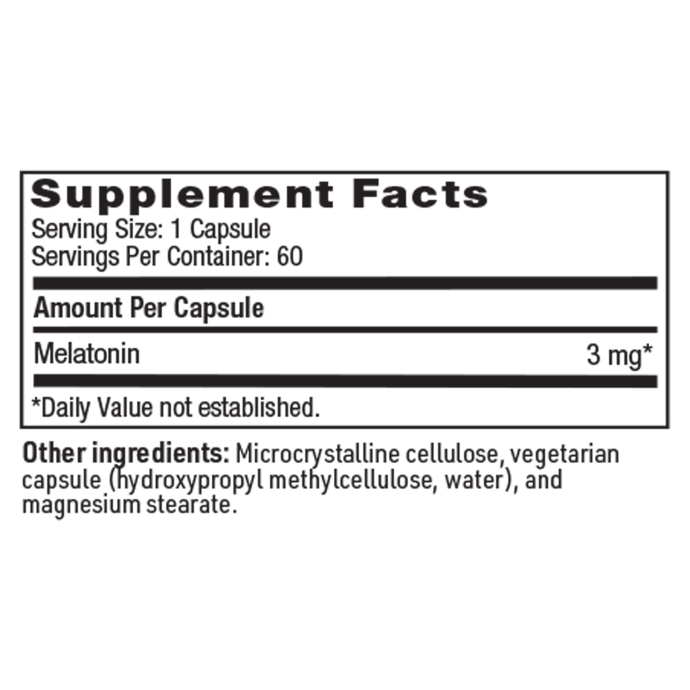 Product image for Melatonin (3 mg).