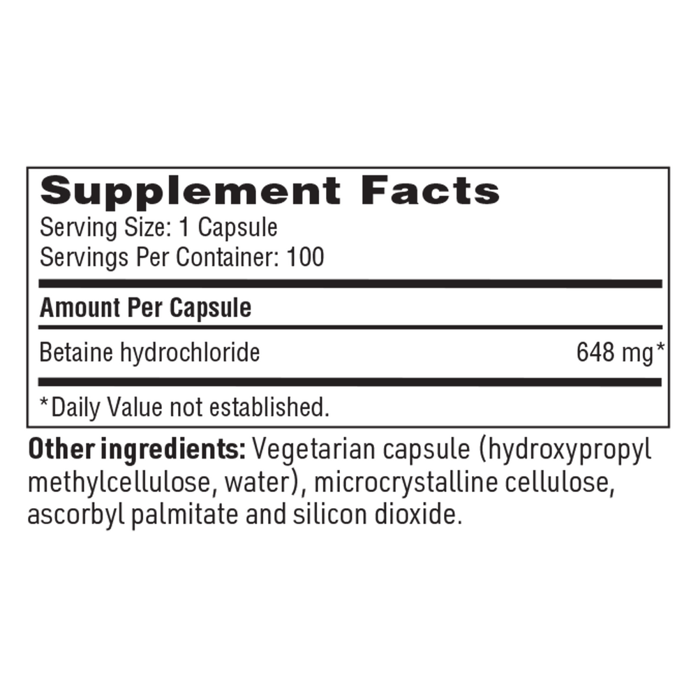 Product image for Betaine HCI.