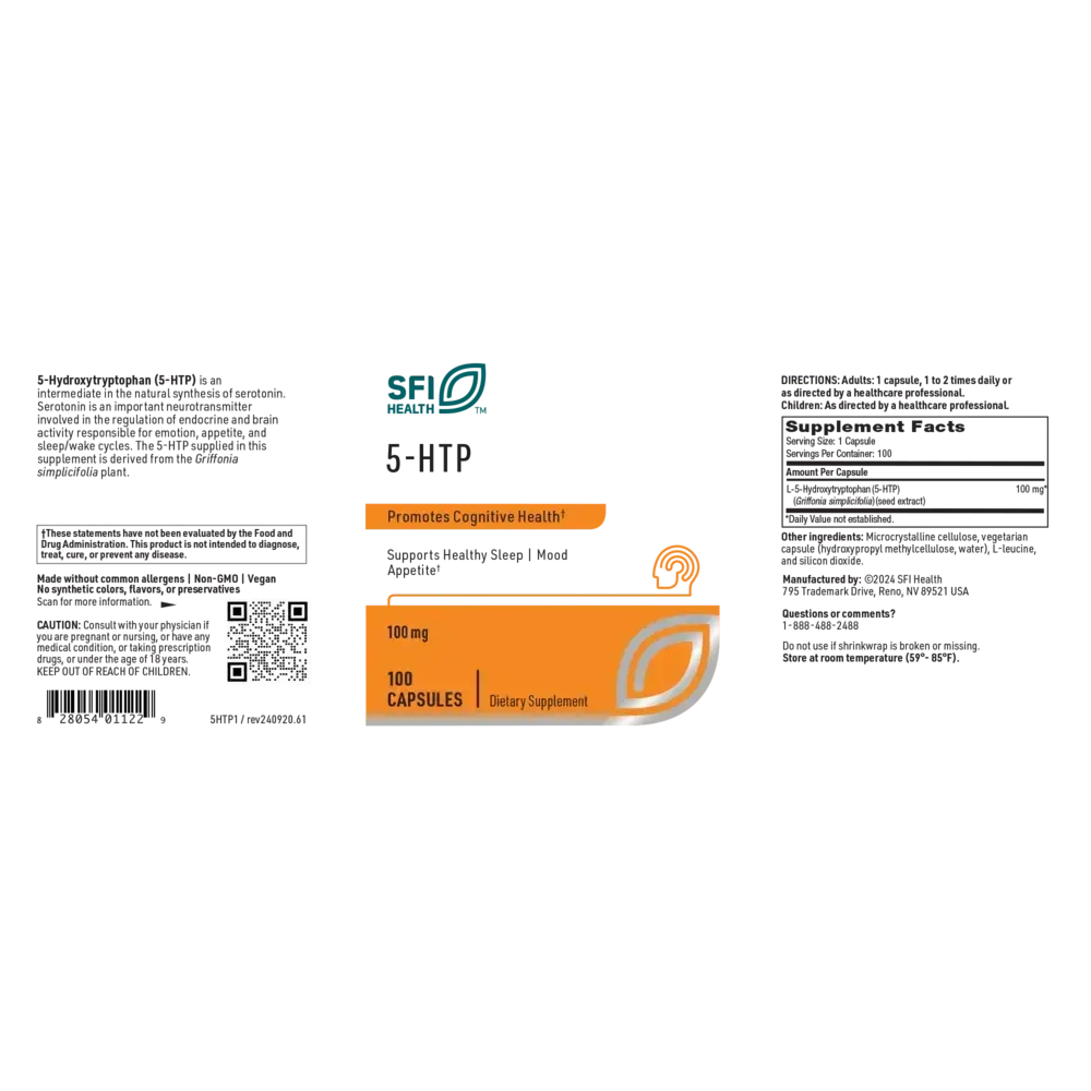 Product image for 5-HTP 100mg.