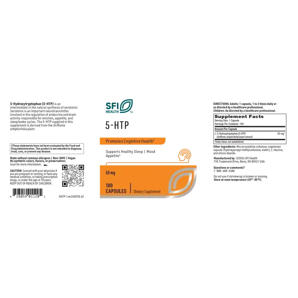 Product image for 5-HTP 50mg.