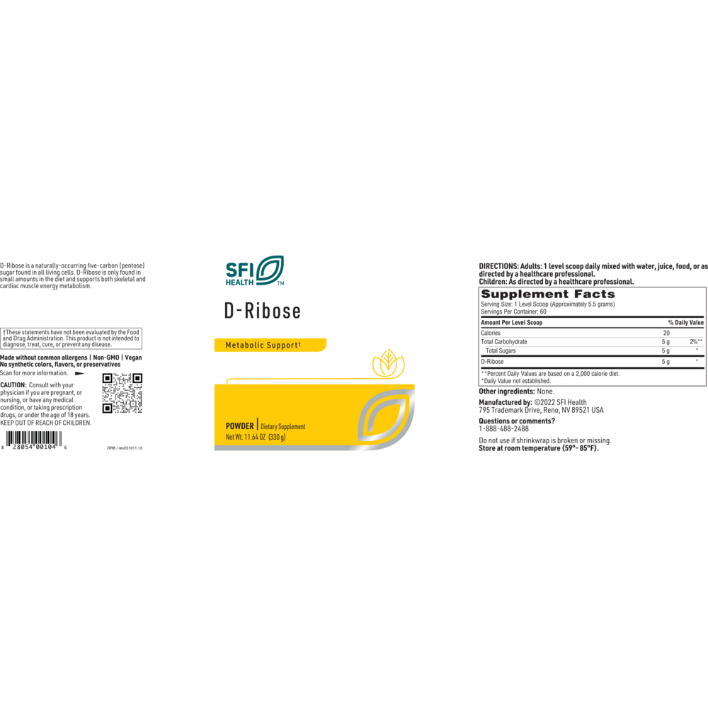 Product image for D-Ribose Powder.