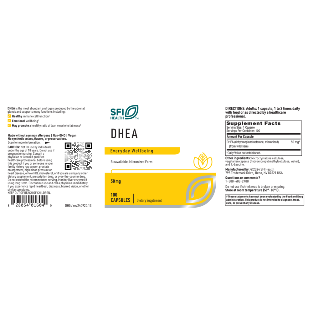 Product image for DHEA 50mg.