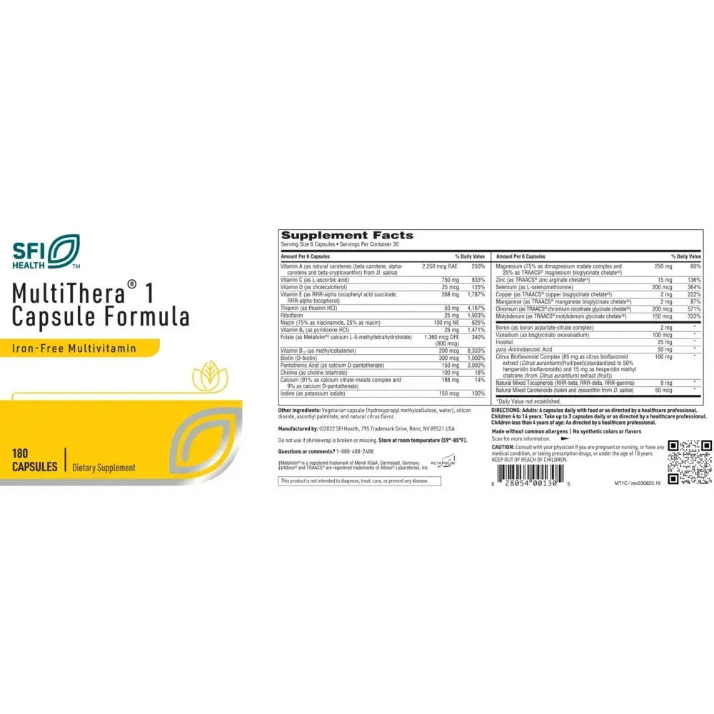 Product image for MultiThera® 1 Iron-Free Tablet.