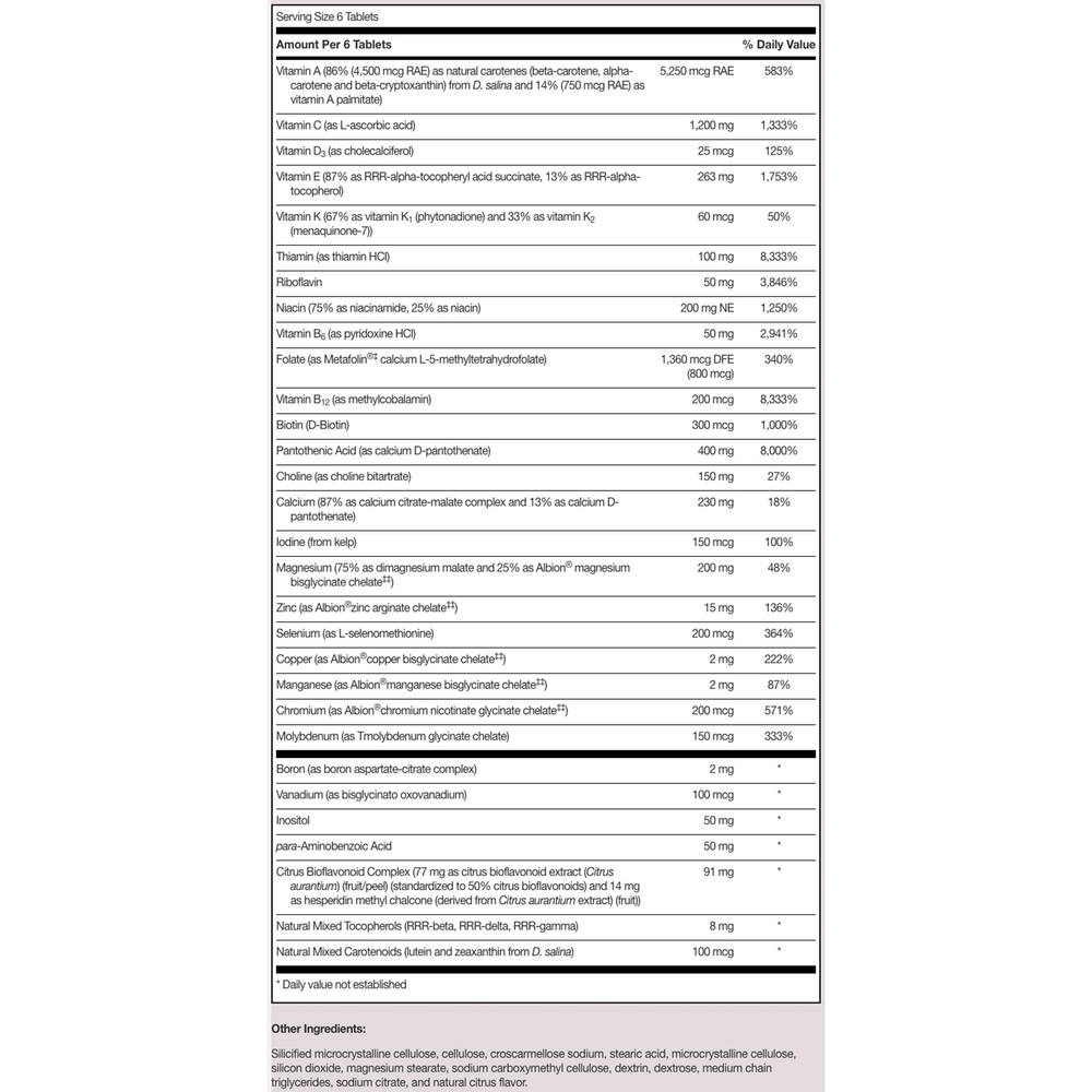 Product image for MultiThera® 1 Iron-Free Tablet.