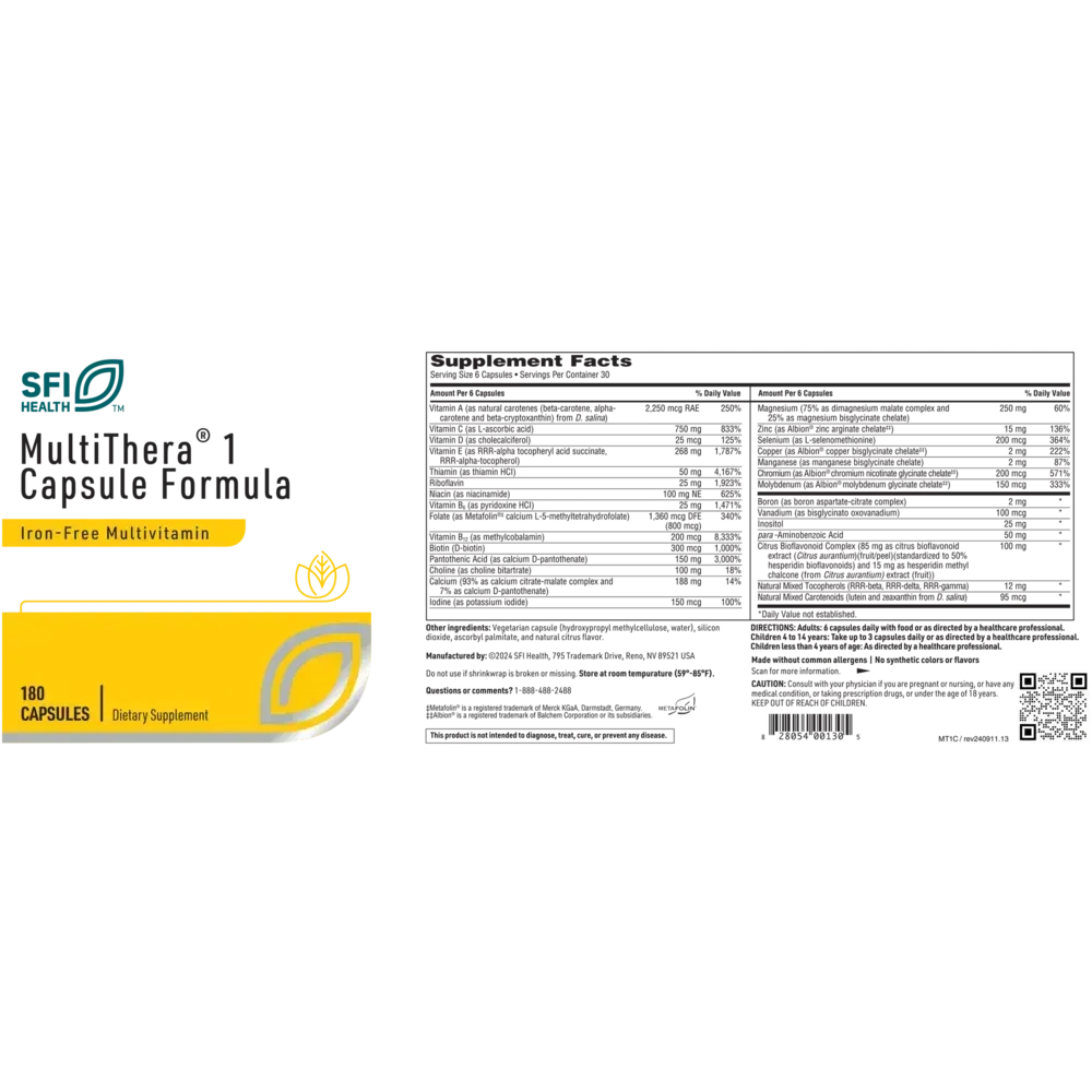 Product image for MultiThera®1 Capsule Formula.
