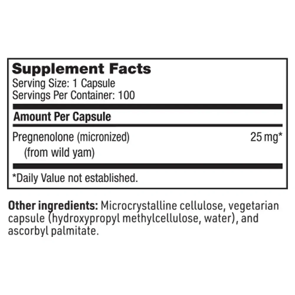Product image for Pregnenolone 25mg.