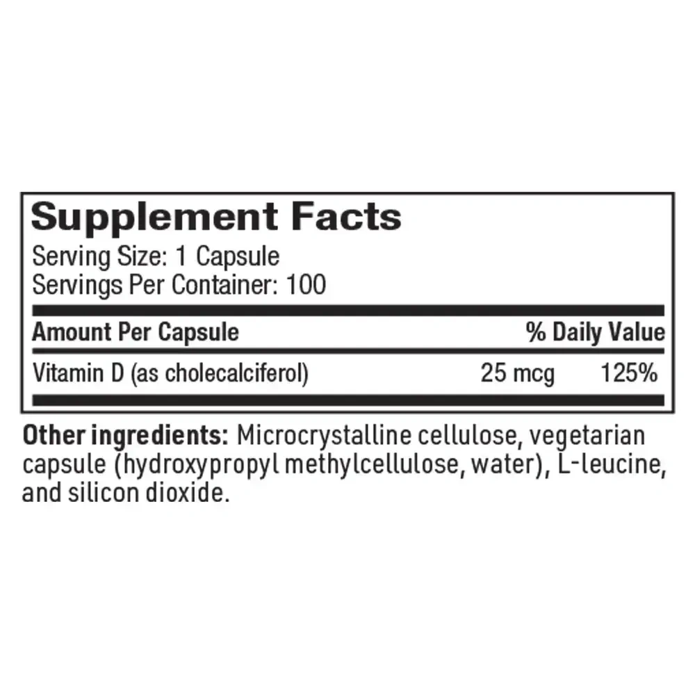 Product image for Vitamin D3 1000IU.