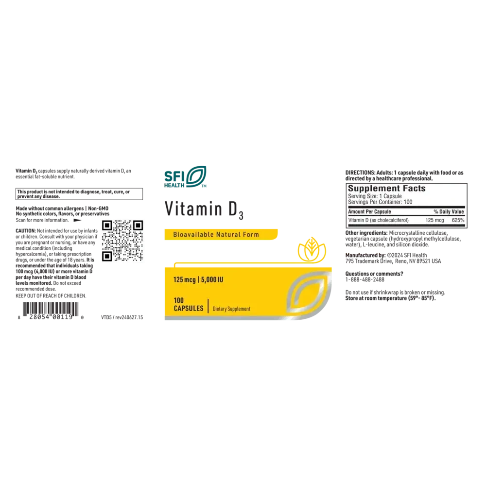 Product image for Vitamin D3 5000IU.
