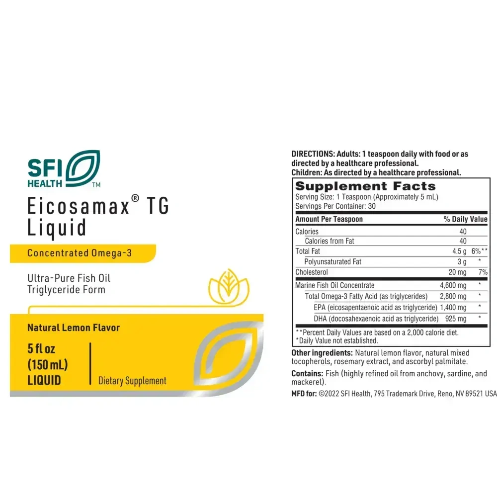 Product image for Eicosamax® TG Liquid, lemon.