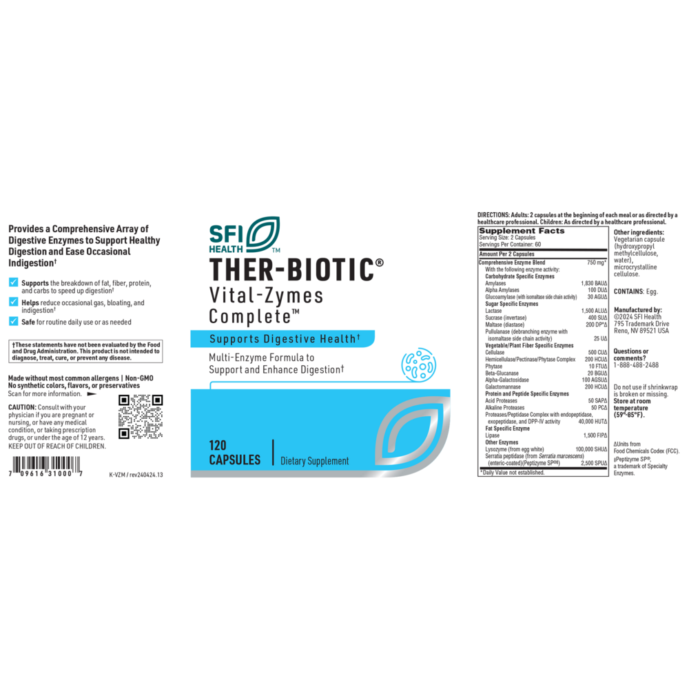 Product image for Ther-Biotic® Vital-Zymes™ (Complete).