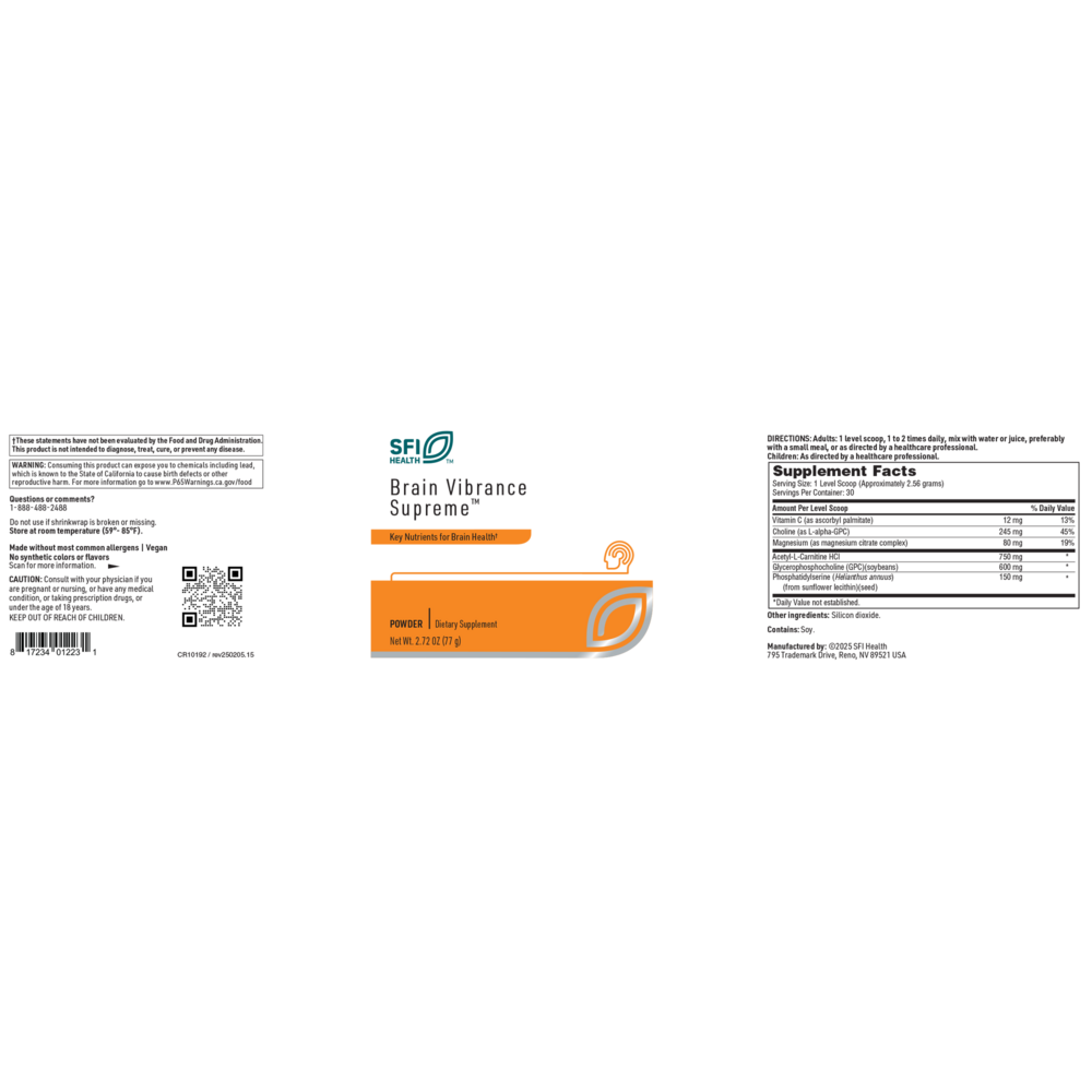 Product image for Brain Vibrance Supreme.