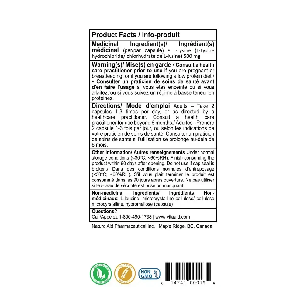 Product image for Lysine 500.