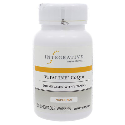 Vitaline CoQ10 200mg w/Vit E Chewable Maple Nut 30 wafers