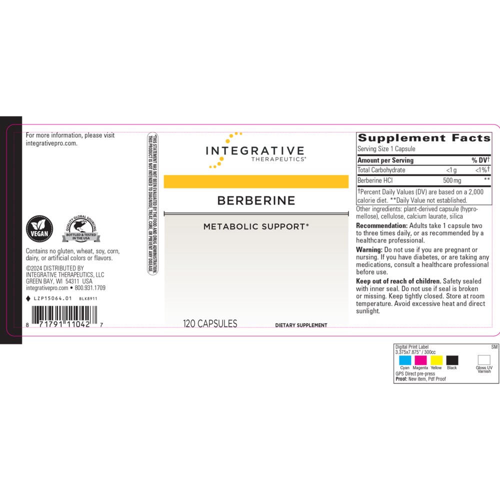 Product image for Berberine 500mg.