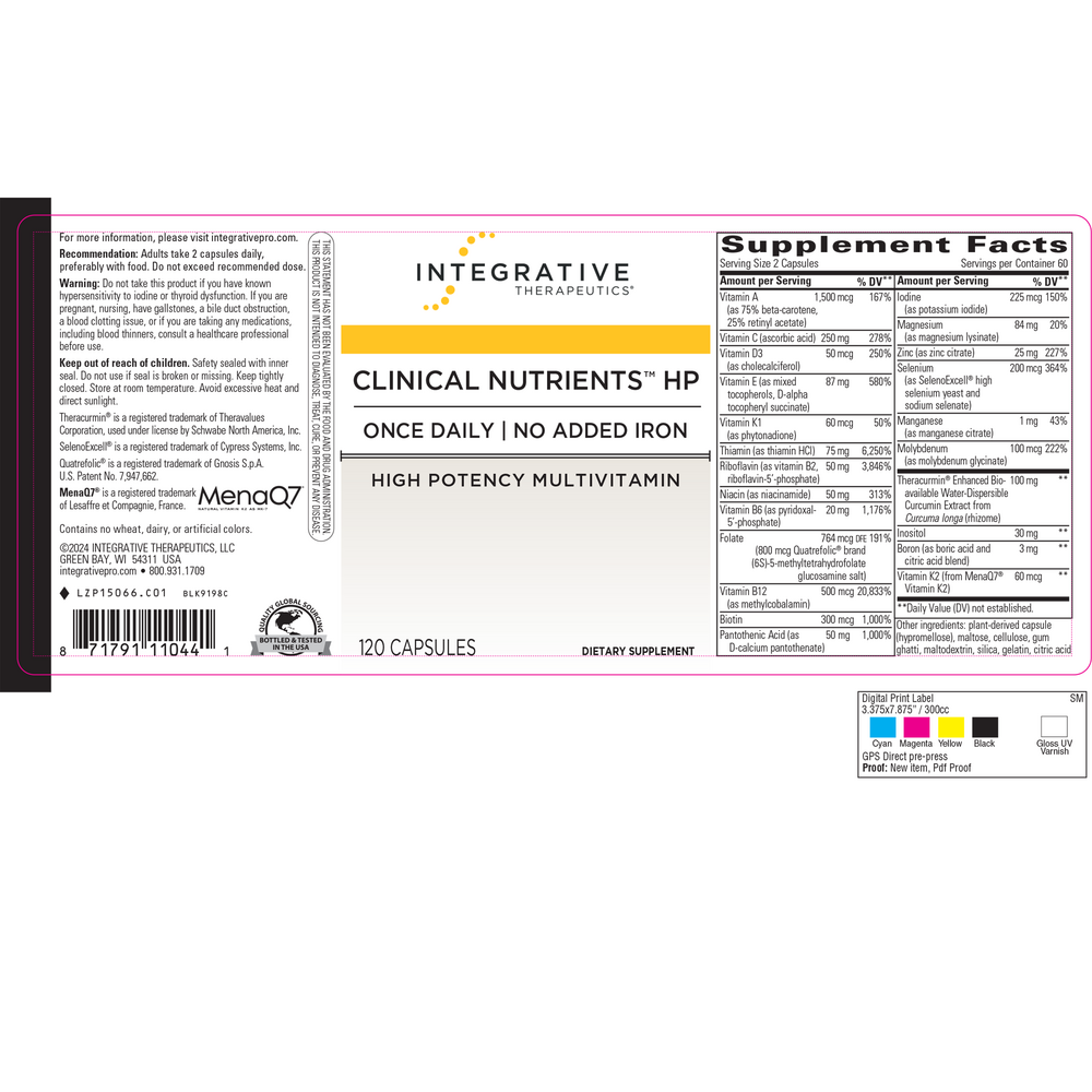 Product image for Clinical Nutrients™ HP.