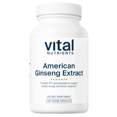 American Ginseng Extract 250mg (100 capsules) Product image for American Ginseng Extract 250mg (100 capsules). Discontinued.