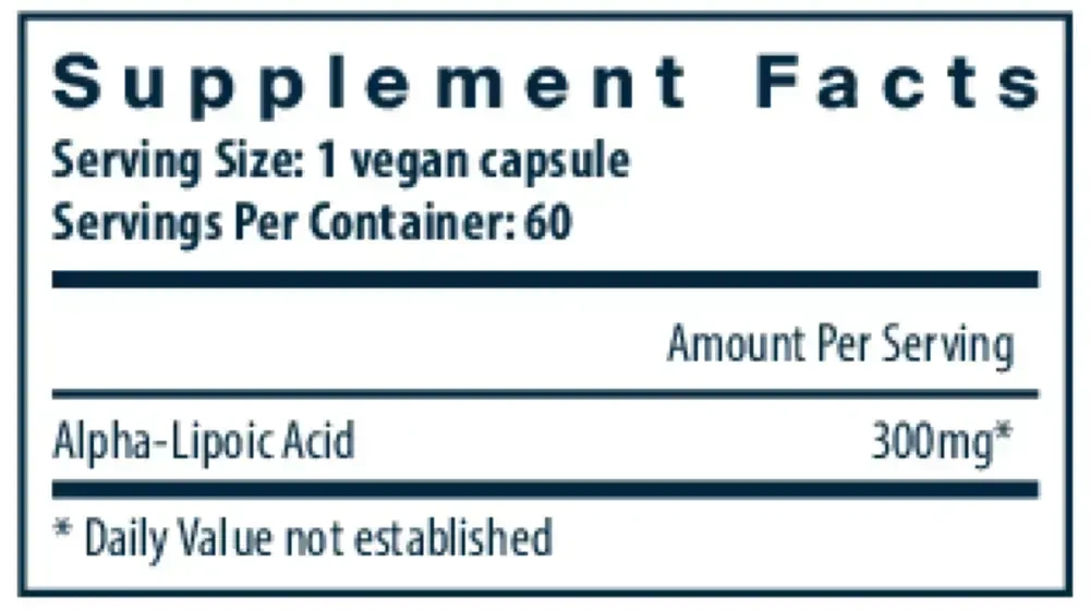 Product image for Lipoic Acid 300mg.