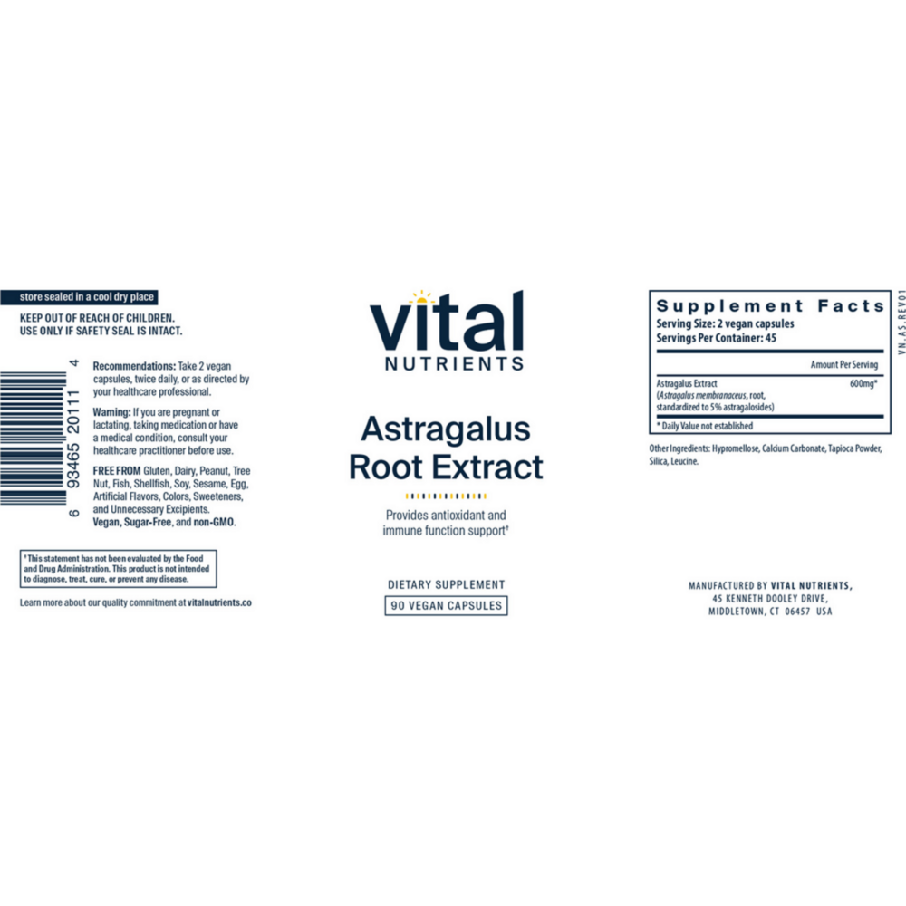 Product image for Astragalus Root Extract 600 mg.