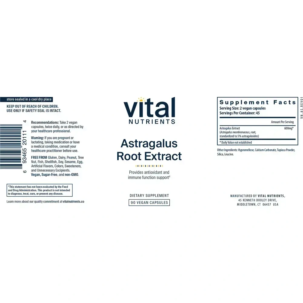 Product image for Astragalus Root Extract 600 mg.