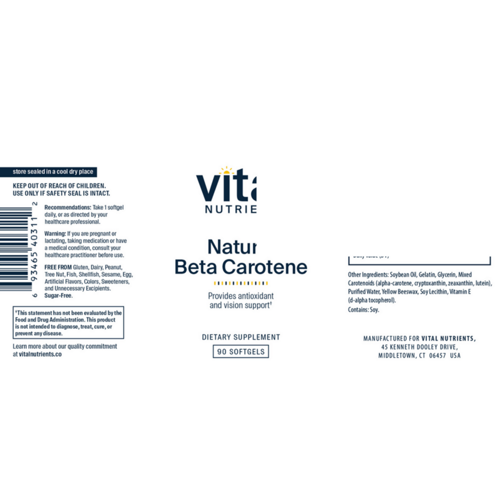 Product image for Natural Beta Carotene.