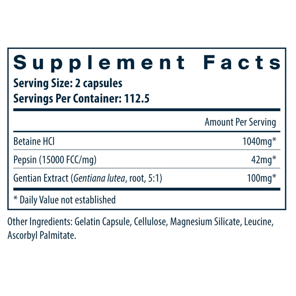 Product image for Betaine HCl Pepsin.