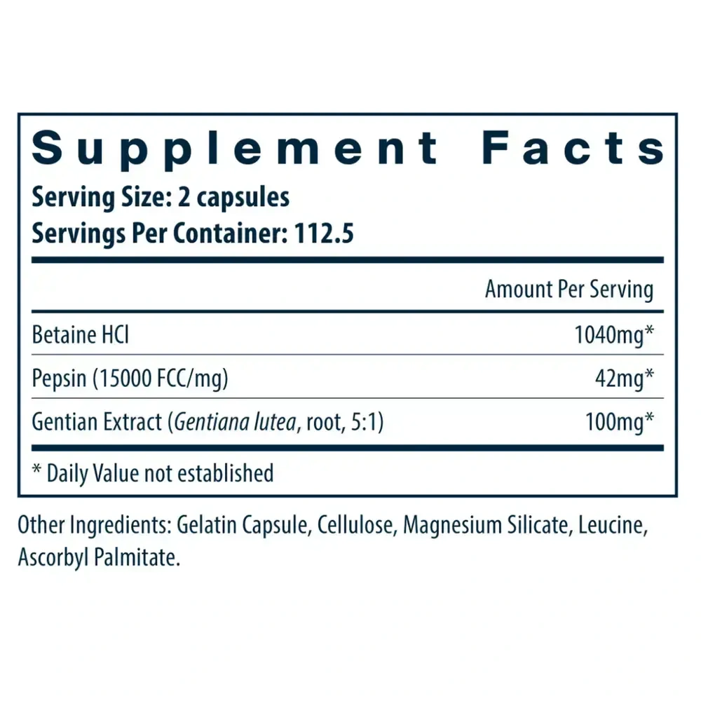 Product image for Betaine HCl Pepsin.