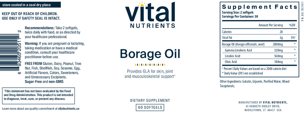 Product image for Borage Oil 1000mg.