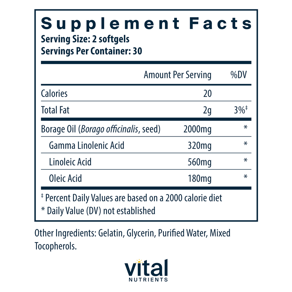 Product image for Borage Oil 1000mg.