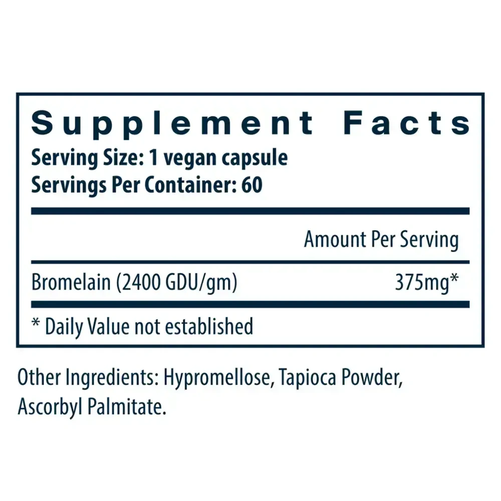 Product image for Bromelain High Potency 2400GDU 375mg.