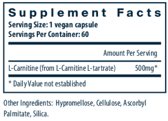 Product image for Carnitine 500mg.