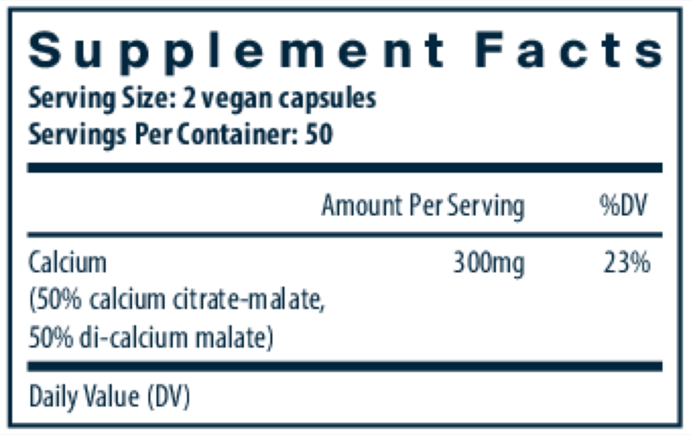 Product image for Calcium (citrate/malate) 150mg.
