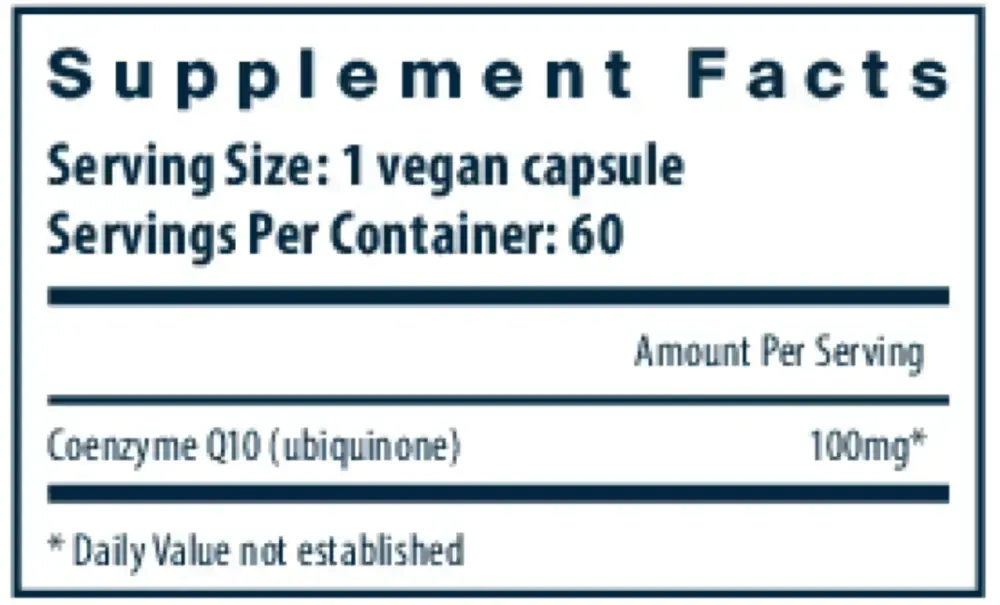 Product image for Coenzyme Q10 100mg.