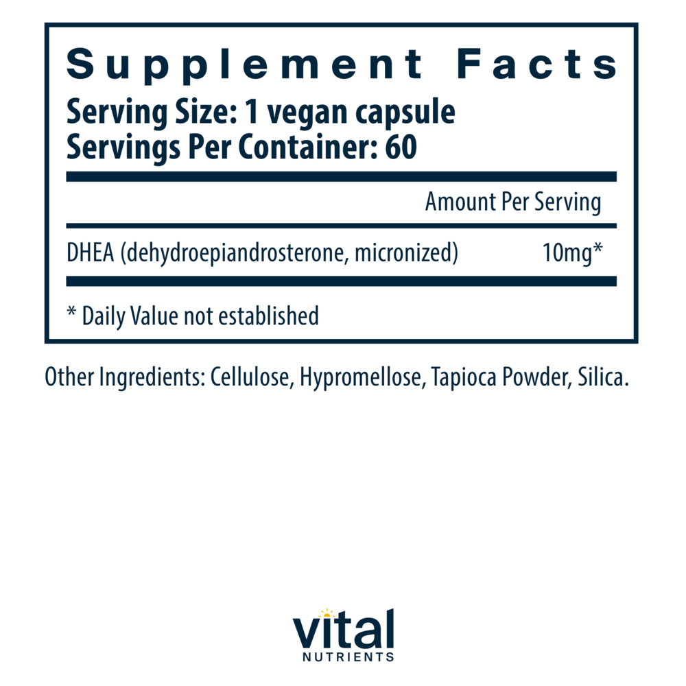 Product image for DHEA (micronized) 10mg.