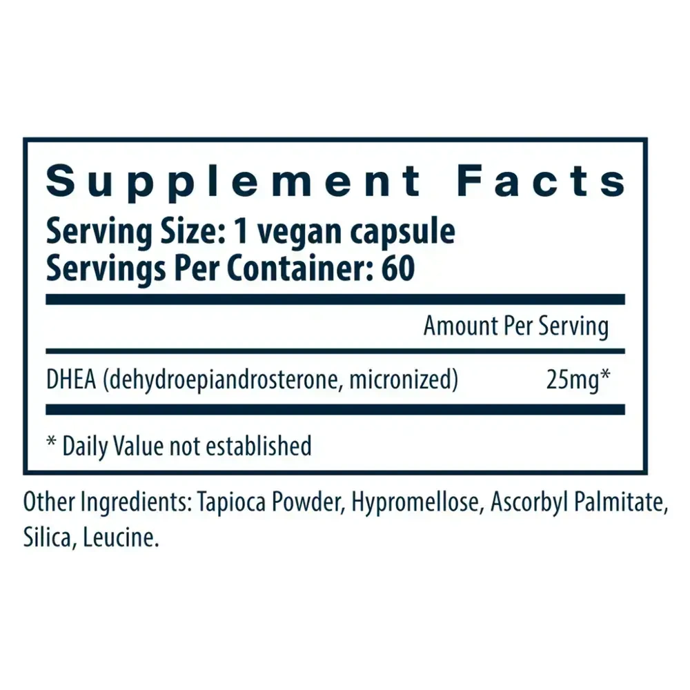 Product image for DHEA (micronized) 25mg.