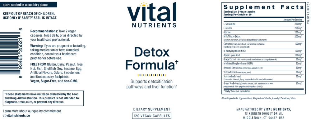 Product image for Detox Formula.