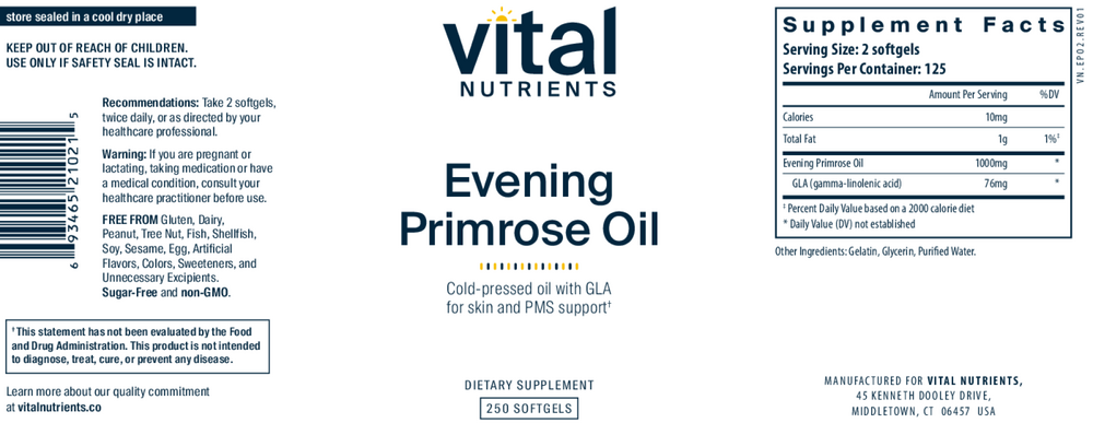 Product image for Evening Primrose 1000mg.