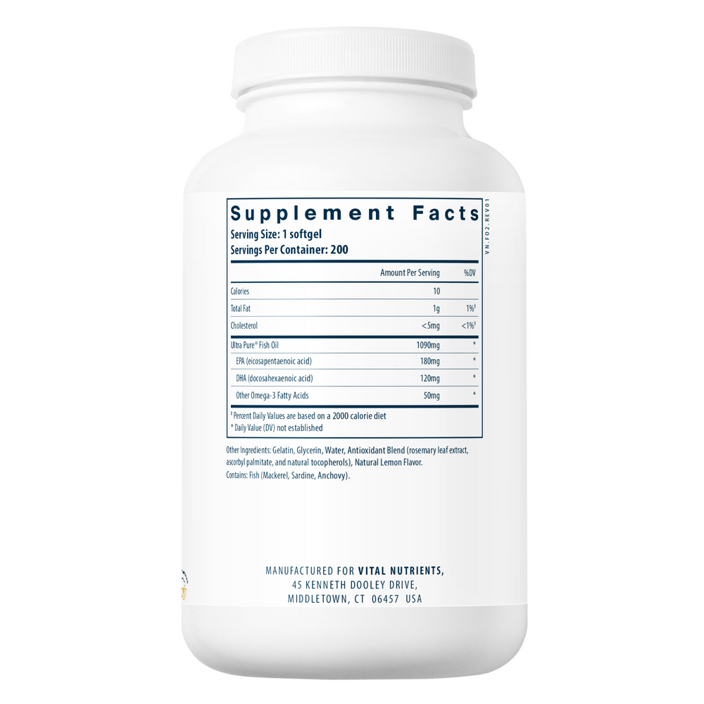 Product image for Ultra Pure® Fish Oil 350 Triglyceride Form.