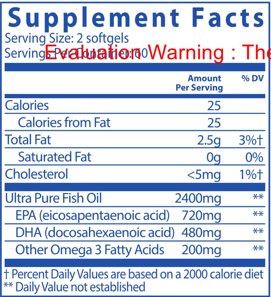 Product image for Ultra Pure Fish Oil 700.