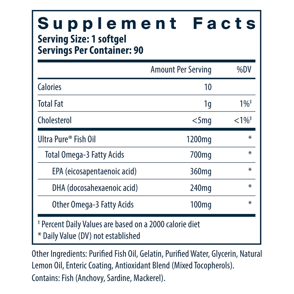 Product image for Ulta Pure® Fish Oil 700 Enteric TF.