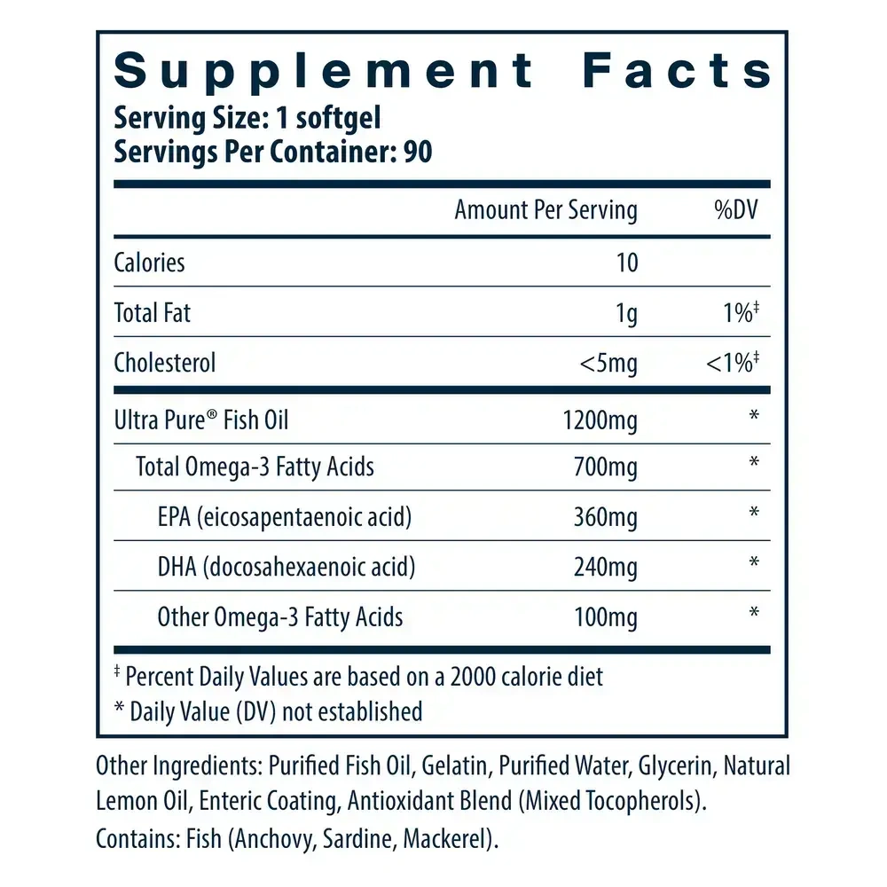 Product image for Ulta Pure® Fish Oil 700 Enteric TF.