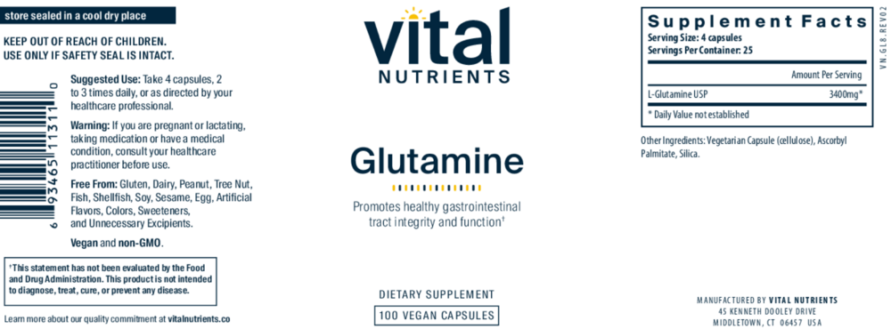 Product image for Glutamine 3400mg.